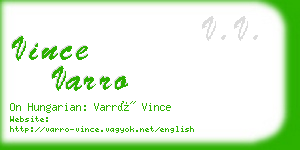 vince varro business card